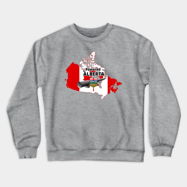 Powered by Alberta Crewneck Sweatshirt by ZiggyFritz